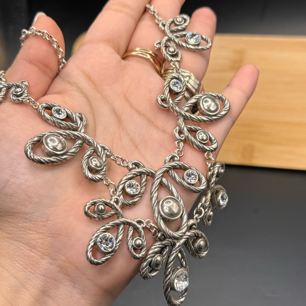 Brighton'' McKinney'' Reversible Crystal Statement Necklace - Picture 5 of 7